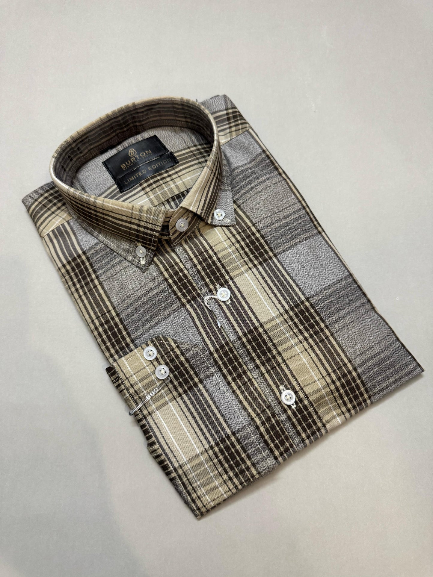 TS - 1005 (Grey with Beige Check)