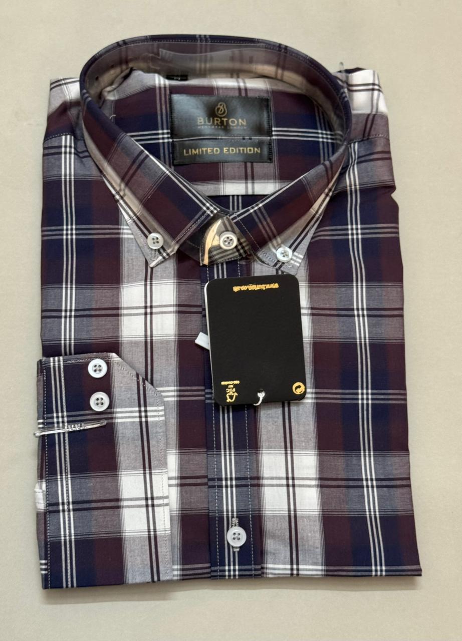 TS - 1035 (Maroon and Grey Checkered)