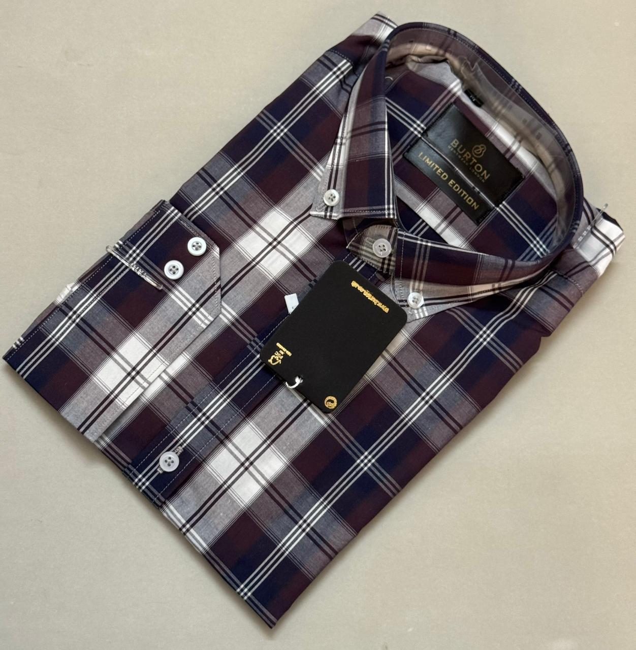 TS - 1035 (Maroon and Grey Checkered)