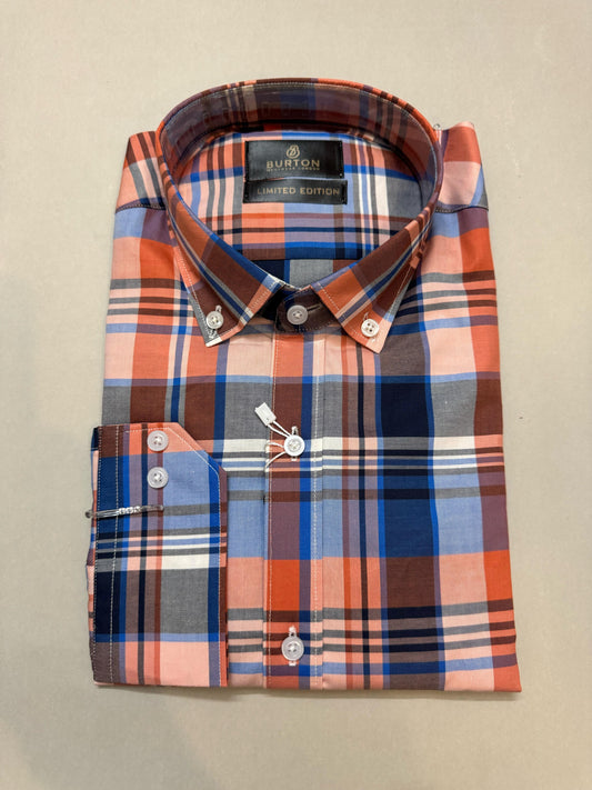 TS - 1011 (Orange with Blue Check)