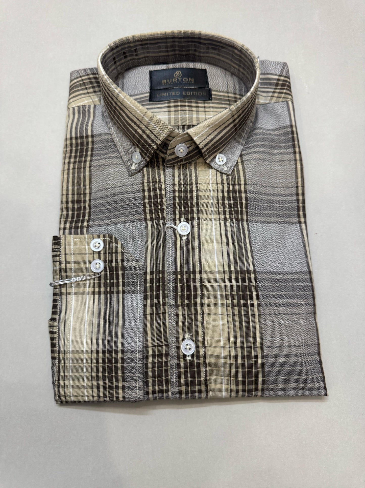 TS - 1005 (Grey with Beige Check)