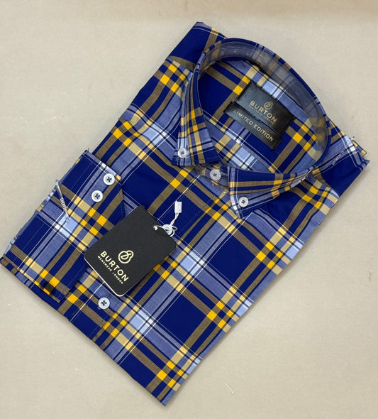 TS - 1033 ( Royal Blue and Yellow Checkered)